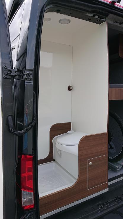 rear shower and toilet