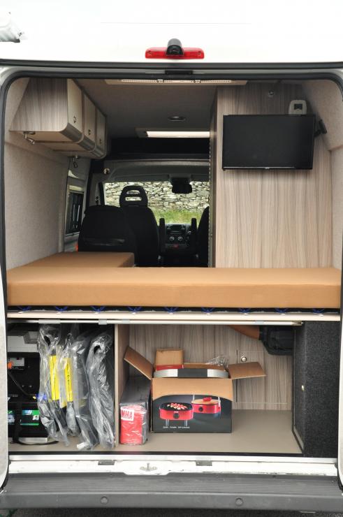 rear beds with led tv