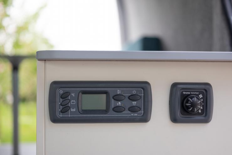 CBE PC200 control panel and truma varioheat space heater control