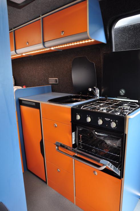 burnt orange and denim blue lightweight ply furniture