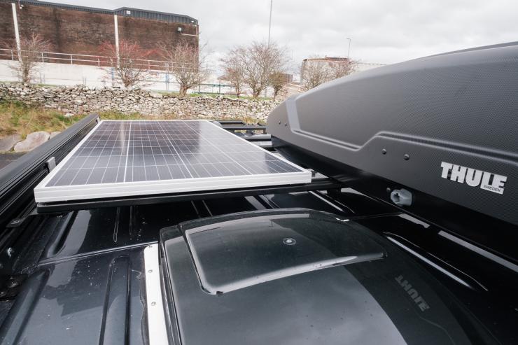 Solar and roof box